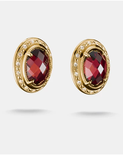 THOMAS SABO - THOMAS SABO Clip Earrings with Red Stones