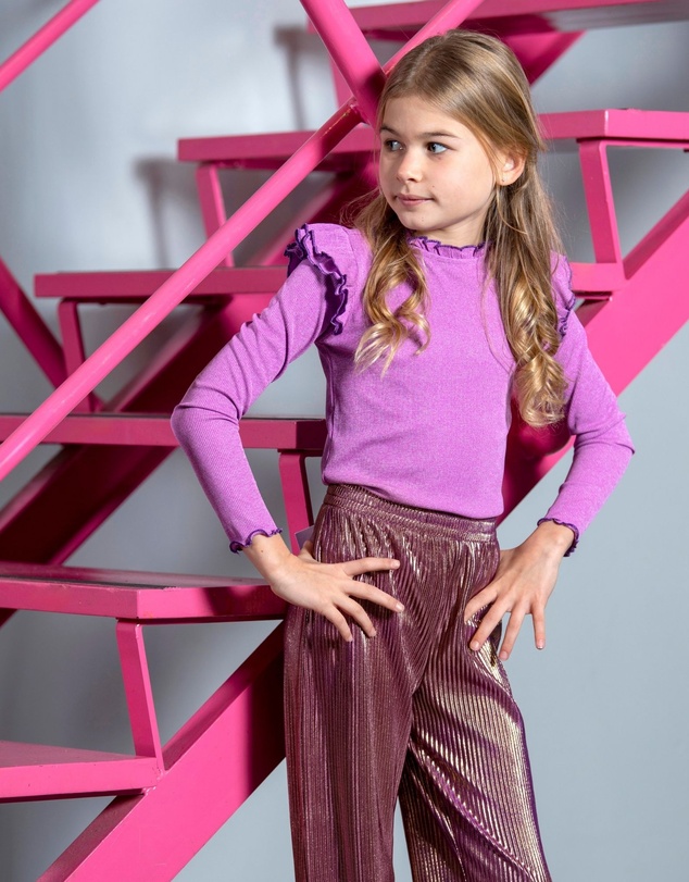 B.Nosy - Tonya Long Sleeve Frill Top - Kids-Teens