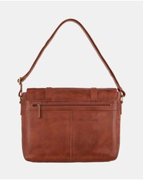 Pierre Cardin - Pierre Cardin Men's Rustic Leather Computer Satchel