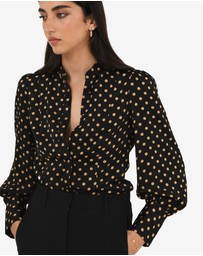 Forcast - Dotti Polka Dot Printed Blouse