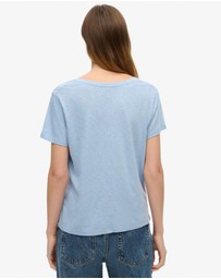 Superdry - Studios Slub Embroidered Vee Tee