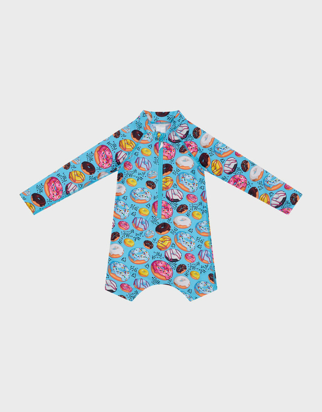 Budgy Smuggler - Kids Onesie Swim Bundle in Donuts UPF 50+