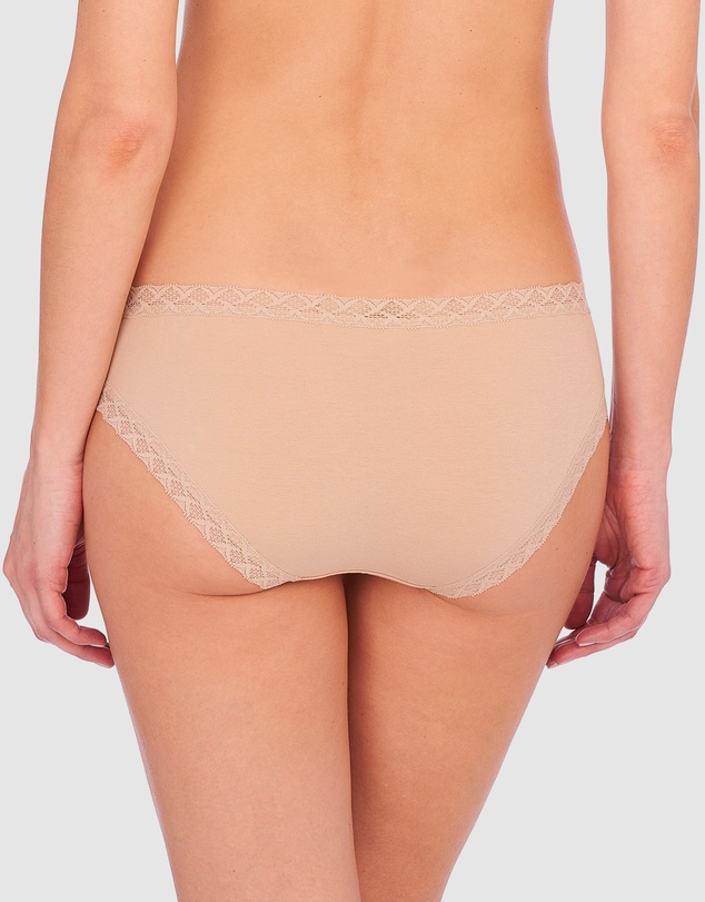 Natori - Bliss Lace Trim Pima Cotton Hipster Girl Brief