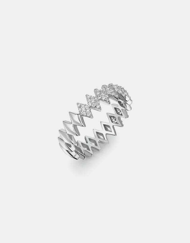Ania Haie - Ania Haie Silver Half Pave Sparkle Ring
