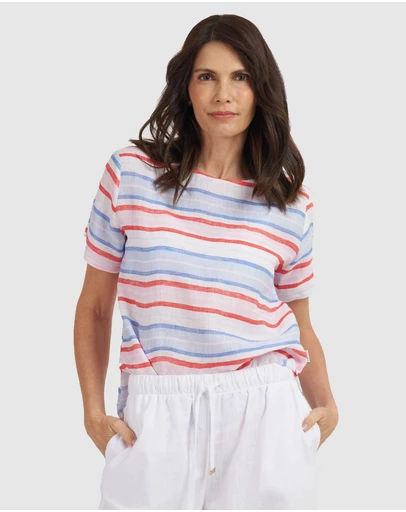 CAMIXA - Teena Linen T-shirt Top