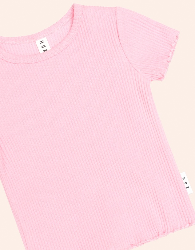Huxbaby - Strawberry Creme Rib Tee - Babies-Teens