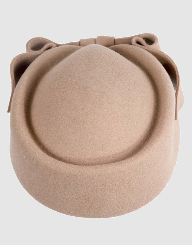 Max Alexander - Felt Beige Pillbox Hat
