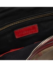 Pre-Loved by Azura Reborn - Pre-Loved Small Leather Trimmed House Check Canvas Bridle Orchard Satchel