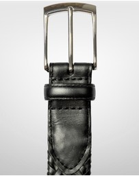 DENTS - Woven Stretch Plaited Leather Belt