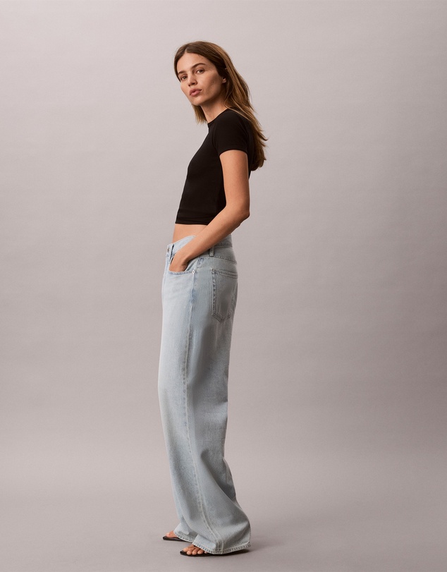 Calvin Klein Jeans - Contour Rib Logo Cropped Tee
