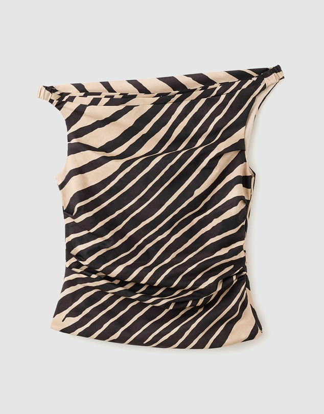 M.N.G - Asymmetrical Draped Top