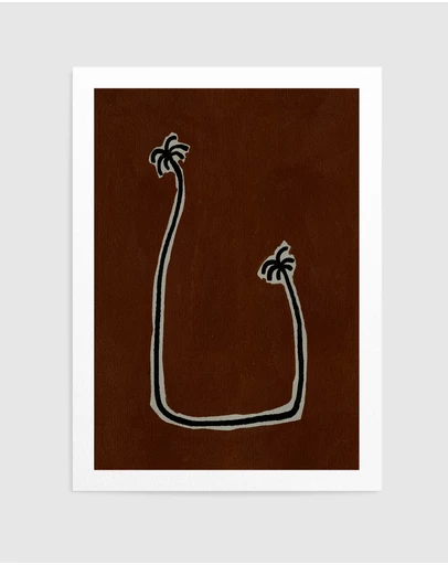 Olive et Oriel - Soul Bound - Brown by Shatha Al Dafai Art Print