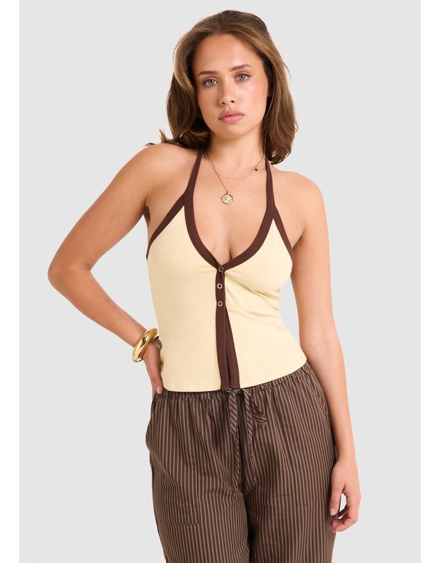 Subtitled - June Bind Halter Tank Top
