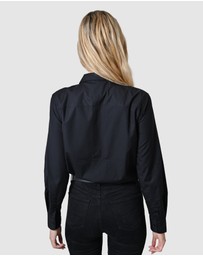 The Fable - Black Cotton Poplin Shirt