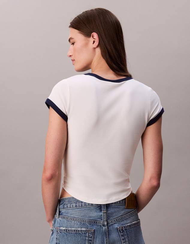 Calvin Klein Jeans - Graphic Scoop Neck Baby Tee