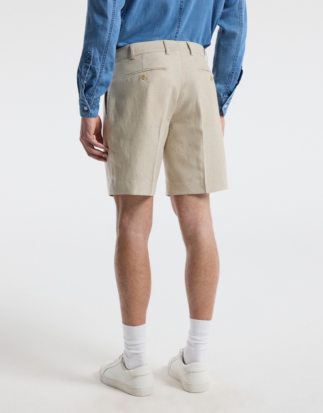 Calibre - Linen Cotton Twill Shorts Natural