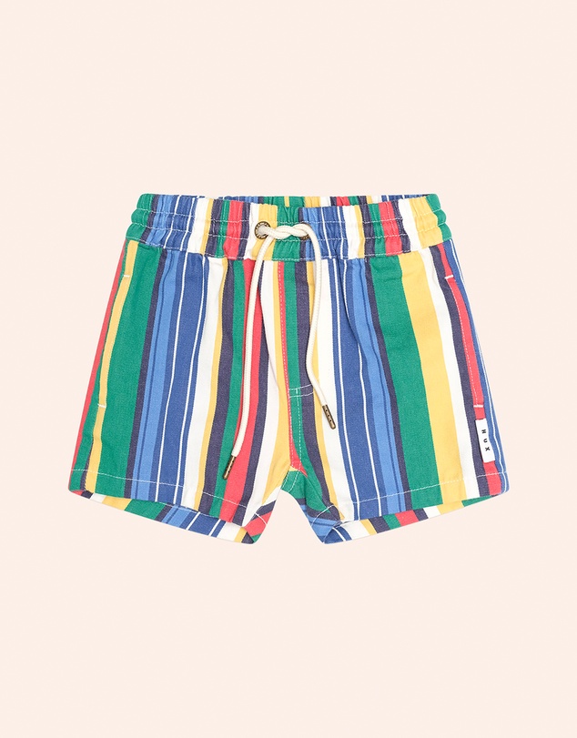 Huxbaby - Variegated Stripe Drawcord Shorts - Babies-Teens