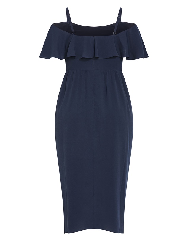 City Chic - Flirtation Drape Midi Dress