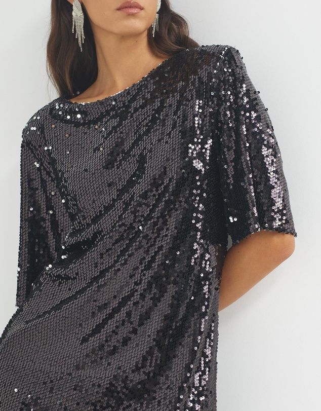 Dazie - Taylor Sequin Shirt Dress