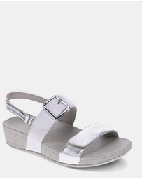 Mia Vita - Florini Platform Sandal - White/Silver