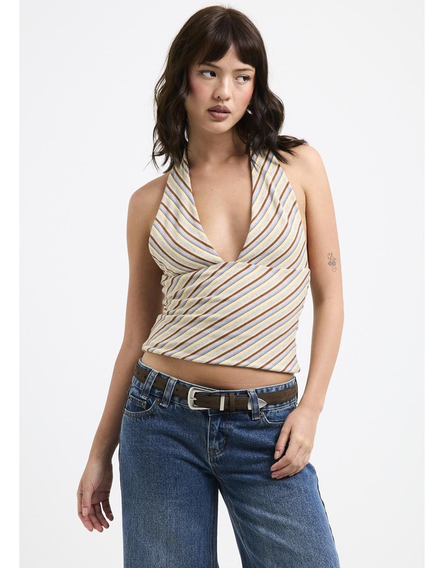 Insight - Danni Stripe Halter Top