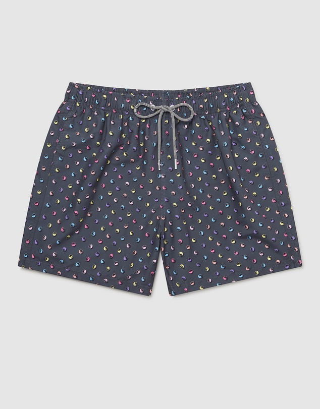 Boardies - Boardies Polka Yin Yang Neon Mid Length Swim Shorts