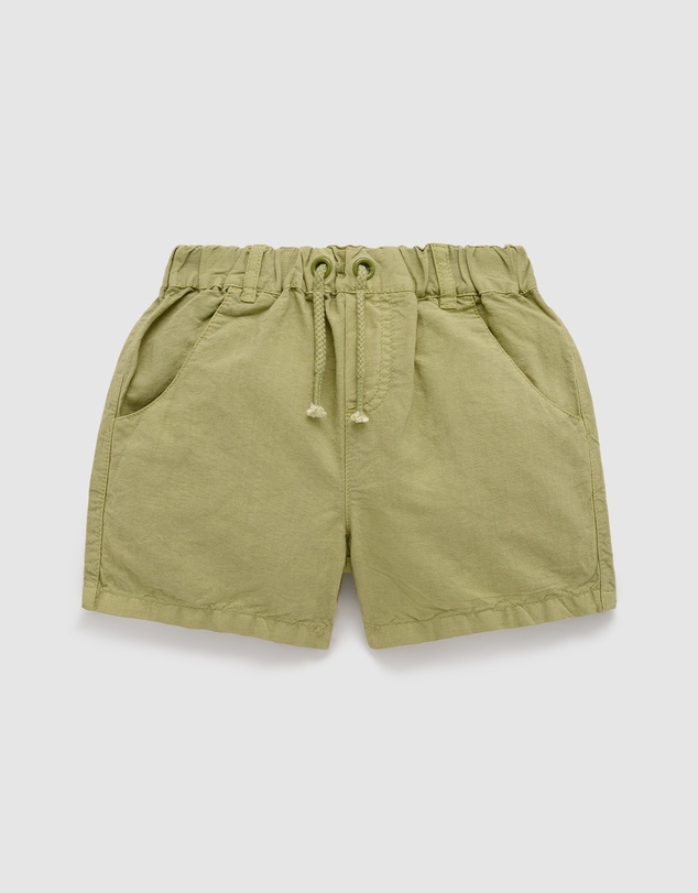 Purebaby - Linen Blend Pull on Shorts-Kids-Babies