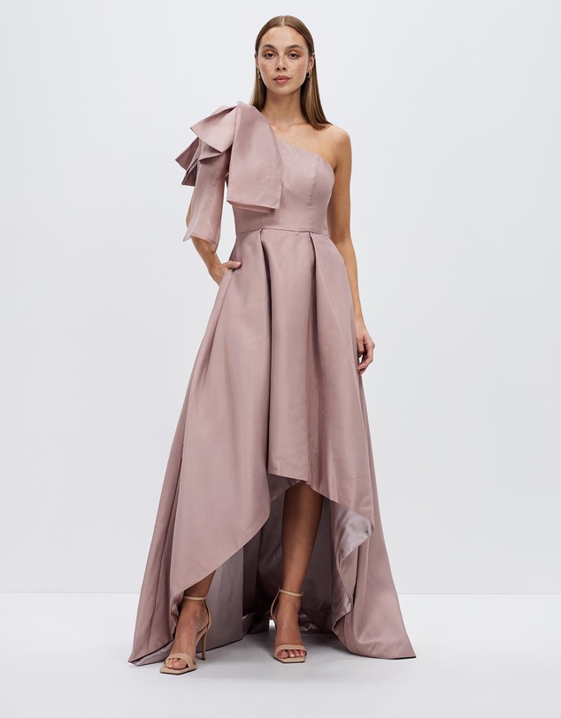 Bariano - Joesephine Bow Hi-Low Ballgown