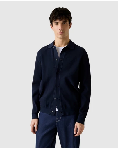 GUESS - Polo Buttoned Tech Cardigan Sweater