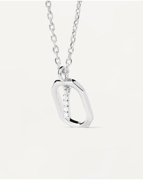 PDPAOLA - Mini Letter I Silver Necklace