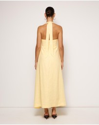 Revibe - Repaired AERE Lylah Linen Midi Dress - AU 8