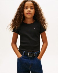Tommy Hilfiger - Ruffle Ribbed Top - Kids