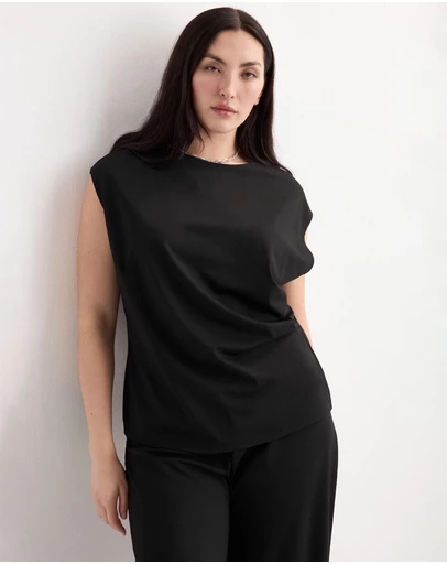 M.N.G - T-Shirt With Gathered Details