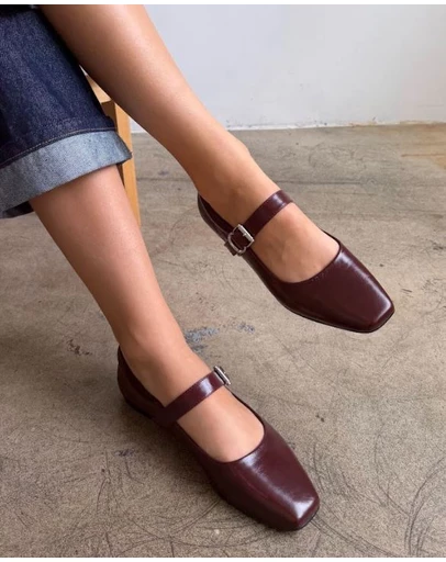 Atmos&Here - Juniper Leather Ballet Flats