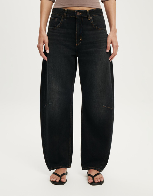 Cotton On - Mid Rise Barrel Jean