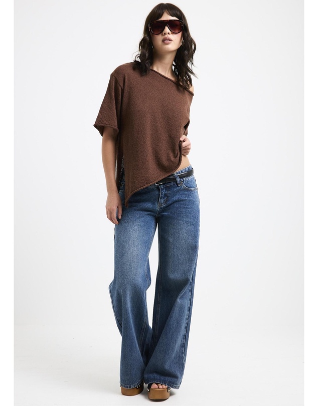 Subtitled - Asymmetric Knit Top