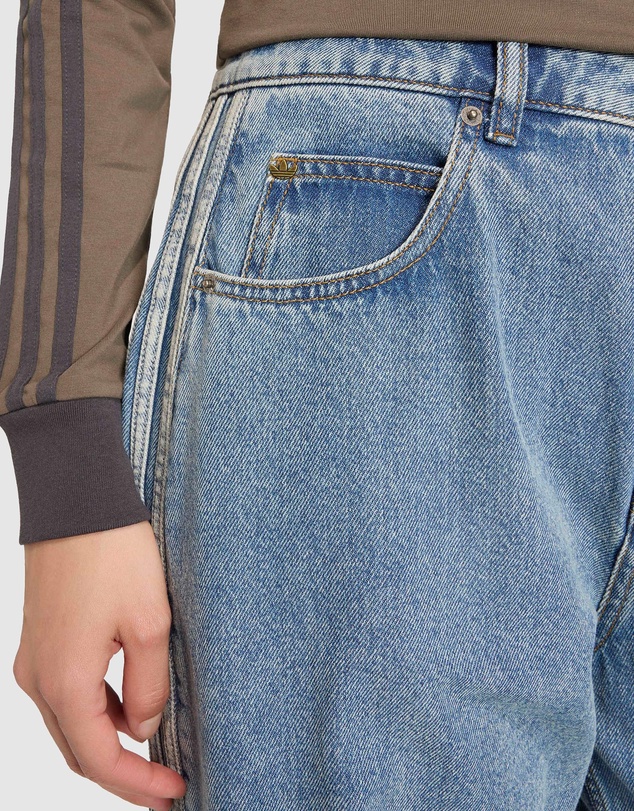 adidas Originals - High Rise Barrel Leg Denim Pants