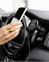 Vonmahlen - AURA Car - Universal Wireless Magnetic Charging Pad & Car Mount with Magnetic Ring Adapter