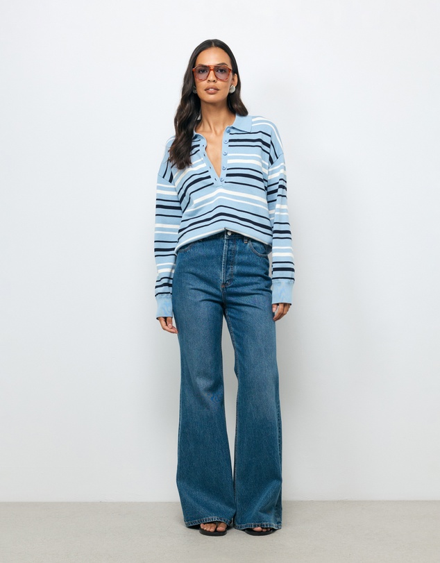 AERE - Elan Organic Cotton Stripe Polo