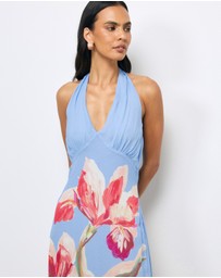 AERE - Rosalee Halter Maxi Dress