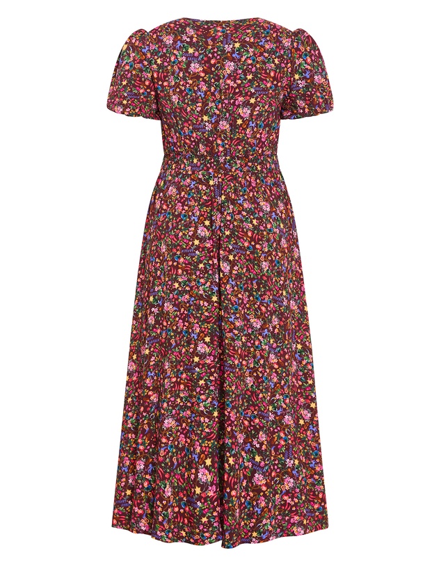 City Chic - Aliya Ditsy Print Maxi Dress