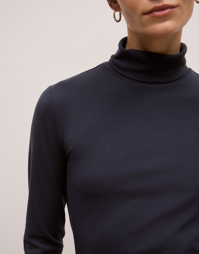 Trenery - Soft Rib Rollneck in Night Sky