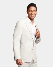 Brooksfield - Subtle Check Linen Blazer
