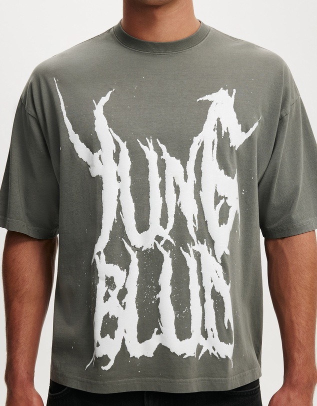 Cotton On - Cropped Fit Music T-Shirt