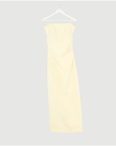 Revibe - Repaired Shona Joy Otis Draped High Neck Midi Dress - AU 8