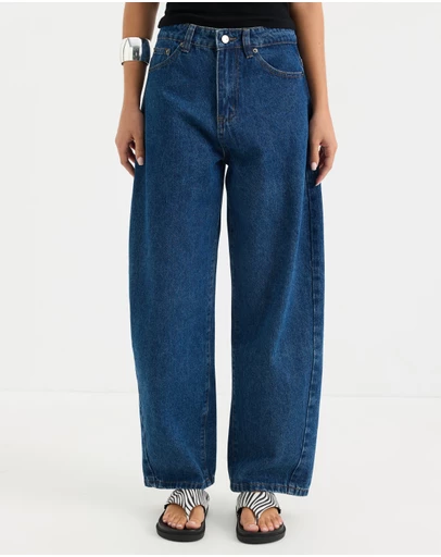 Calli - Cassidy High Rise Panelled Barrel Leg Jeans