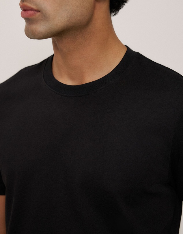Trenery - Cotton Crew T-shirt in Black