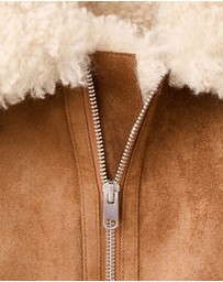 M.N.G - Faux-Shearling Suede Jacket