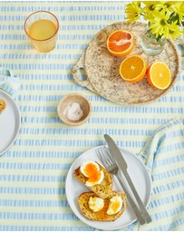Mosey Me - Butter Blue Seersucker Tablecloth