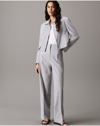 Calvin Klein - Wool Blend Straight Leg Pants